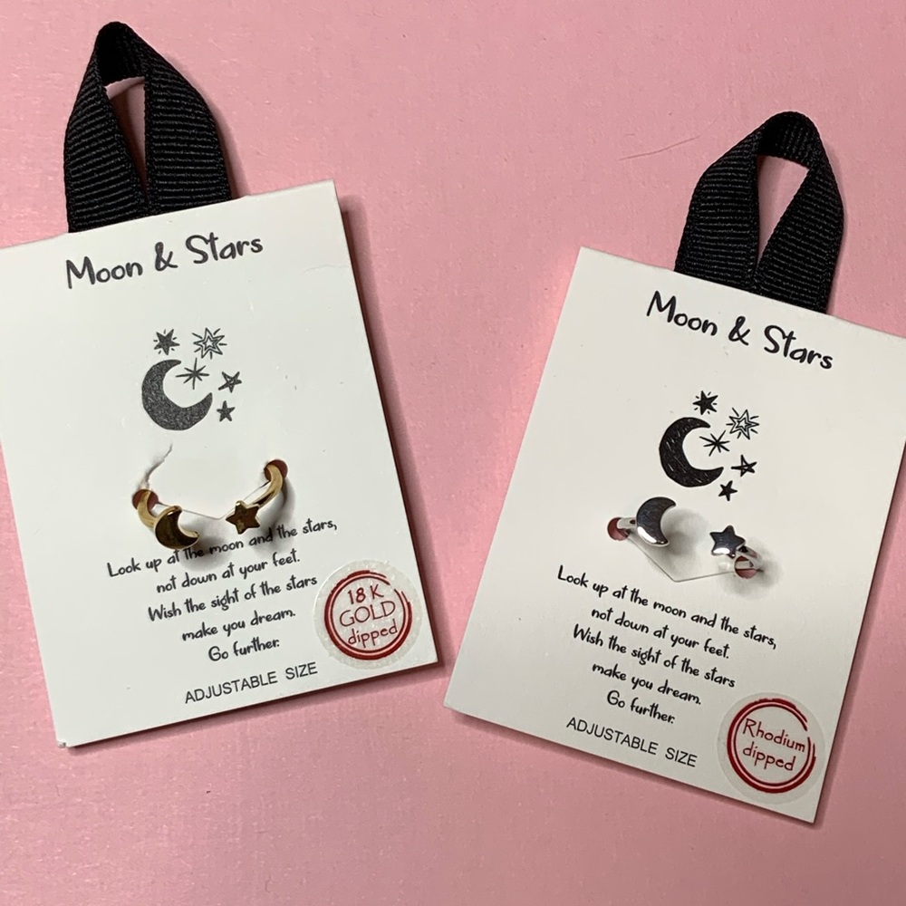 Star and moon 🌙 rings